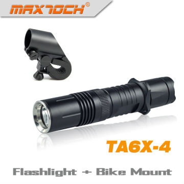 Maxtoch TA6X-4 Durable Cree XML T6 vélo léger tactique LED torche Rechargeable